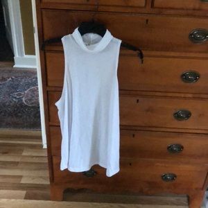 Free People mock neck, sleeveless top.